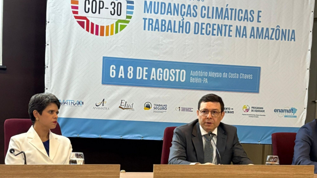Seminário sobre COP-30 destaca papel da Justiça do Trabalho na promoção do trabalho decente na Amazônia								